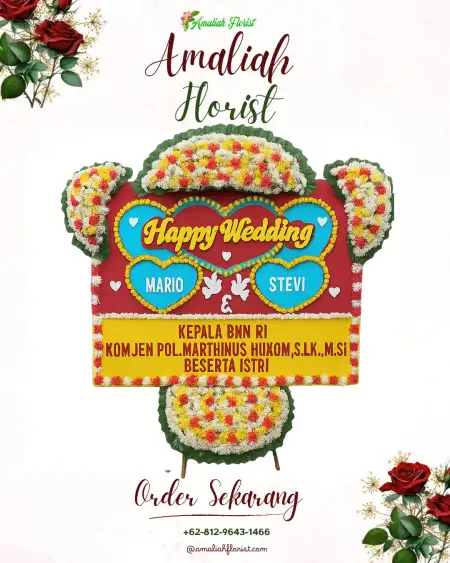 Papan Bunga Pernikahan Pocol